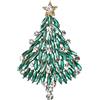 Clearine Spilla per albero di Natale Clearine per Donne per seno con strass marquise scintillante Regalo di Smeraldo Colore Oro-fondo