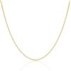 MIORE Collana Uomo Collana Donna Argento 925 Placcato Oro 18K, Catena Rollò Sottile 46 cm, Anallergica, Made in Italy, Confezionata in Elegante Portagioie, Catenina Fine e Versatile