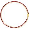 Breil, Collezione Magnetica System, Bracciale Mars, Bracciale Donna in Acciaio Lucido IP Gold Lucido e Agata Bordeaux, Pratica Chiusura con Magnete, Taglia Unica, Gioielli Donna e Ragazza