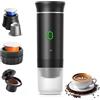 Aischens Macchina da Caffè Espresso Portatile Mini,60ml Caffettiera Elettrica Riscaldata per Auto con USB-C,Compatibile con Capsule NS e Caffè Macinato,Caffè Compatta per Campeggio,Escursionismo