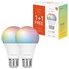 Hombli Confezione da 2 Lampadine LED Smart | 9W E27 Luce Bianca Calda a Fredda Regolabile | 800 Lumen | 16 Milioni di Colori | Installazione Facile | Controllo Vocale | Compatibile con Google & Alexa