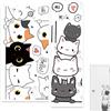 EUYKQNOI Adesivi Porta Gatti 2 Pezzi - Sticker Murali Bambini Cameretta, Design Gatti Stacking Divertenti, Facile Applicazione Senza Residui, Decorazione Casa/Parete/Porte