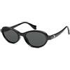 SOJOS Occhiali da sole donna uomo polarizzati retrò ovali piccoli designer trendy UV400 protezione occhiali da sole SJ2506, Nero , s