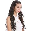 WIG ME UP - TYW60871H-4 Mezza parrucca Toupet Cerchietto Fascetta capelli Castano scuro Castano Ricci Molto lunghi 70 cm