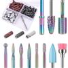 Depvko Set di 10 punte fresa unghie professionale carburo: punta fresa cuticole con 75 piccole fasce abrasive (#80#120#180) e punta a mandrino, strumento per la rimozione delle unghie in gel acrilico
