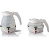 Macom, Bollitore Elettrico Pieghevole Salvaspazio da Viaggio, capacità 800 ml, cavo di alimentazione removibile, Silicone BPA Free, Just Kitchen 862 Space Kettle, 900 W, 3 cups, Plastica, Bianco
