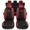 Mossa Coprisedili compatibili con Fiat Punto Grande, Evo, 2012 (2005-2018) - fodere sedili auto - set coprisedili auto universali - TG-RD