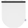 SREWOHS PRO Tavoletta WC Ultra sottile Universali D Forma, Sedile WC, Urea-Formaldeide Chiusura Ammortizzata tavoletta wc con Sgancio Rapido a un Pulsante, Bianco con strisce decorative nere