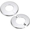 PATIKIL Flangia Divisa a Parete, 51mm Copriforo con Piastra Autoadesiva Rotonda in ABS Copri Tubi Termosifoni Copertura per Decorazione Rubinetto Tubo Acqua Bagno Cucina, 2 Pezzi, Argento