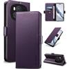 Yunubeyii Cover Libro per Honor Magic 6 Pro,Viola