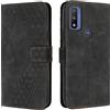 OKZone Cover per Motorola Moto G Pure, Custodia in PU Pelle per Motorola Moto G Pure, Custodia a Libro Protettiva Folio Portafoglio con Chiusura Magnetica Wallet Case Flip Cover (Nero)