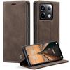 Cracedily Cover per Xiaomi Redmi Note 13 Pro 5G Case, Custodia Cover Pelle Premium Portafoglio con Porta Carte Magnetica Supporto Protezione Flip Case Custodia per Xiaomi Redmi Note 13 Pro 5G,Caffè