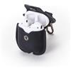 CONTACT'S FAMILY Custodia per AirPods 1a/2a Generazione, Custodia in Pelle per Airpods, Custodia in pelle per Airpod Pro compatibile con AirPod Pro con gancio per chiavi(blu)