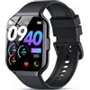 QCOQ® Smartwatch Uomo Donna, 1.96 Orologio Smartwatch con Effettua o Risposta Chiamate, 110+ Sport Smart Watch, Contapassi/Sonno/Cardiofrequenzimetro, Impermeabile IP68 Fitness Track per Android iOS