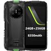 DOOGEE Mini Smartphone Rugged Fire 3 Ultra, 24GB+256GB, 20MP Visione Notturna Telecamera, 5,5 HD+, Corpo Compatto+Facile da Impugnare, 8350mAh Batteria, AI Gemini, Cellulare Antiurto, NFC Verde