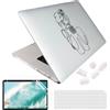MUSHUI 4 in 1 Custodia per MacBook Air 13 Pollici 2017-2010 (Modello: A1466 / A1369), Ultra Sottile Cover Rigido in Plastica & Copertura Tastiera + Proteggi Schermo, X66-28