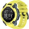 GIOPUEY Cinturini Compatibile con Garmin Instinct 3 50mm, Morbido Silicone Cinturino [Resistente all'Usura] [Traspirante] - Yellow