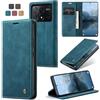 Cracedily Cover per Xiaomi Poco X6 Pro 5G Case, Custodia Cover Pelle Premium Portafoglio con Porta Carte Magnetica Supporto Protezione Flip Case Custodia per X6 Pro 5G, Blu-verde