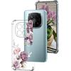DiaryTown Cover per Xiaomi Redmi Note 14 Pro Plus 5G Motivo Bello Trasparente Sottile TPU Custodia in Silicone Antiurto Protettiva Case per Donne Ragazze per Redmi Note 14 Pro Plus 5G - Peonia Viola