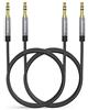 MaGeek Cavo Aux Jack 3,5mm, (2,0 metri, 2-Pezzi) Cavo Audio Jack Cavo audio stereo maschio su maschio per cuffie Beats, iPhone, iPod, iPad, Car Audio, Home Stereo e altro (Nero)
