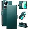 Yunubeyii Cover Libro per Honor 90 Smart/X7B 5G - [Blocco RFID] Luxury PU Leather Portafoglio Card Holder Magnetic Phone Custodia con Kickstand, Cover Protettiva Antiurto, Verde