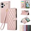Vaitasy Custodia per Xiaomi Redmi Note 13 Pro Plus 5G Pelle PU Cerniera Custodia a Portafoglio per Redmi Note 13 Pro Plus 5G Custodia con Magnetica Flip Stand Case Cover Oro rosa