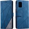 Vankii Cover per Samsung Galaxy A51 5G / A516, Flip Caso Libro Premium Portafoglio Custodia in Pelle PU Magnetica,Custodia Pelle Sintetica TPU Silicone Antiurto,Funzione Supporto Slot Schede (Blu)
