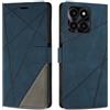 SONWO Cover per Honor X6a, Flip Caso in PU Pelle Case Cover Custodia con Slot per Schede e Supporto Stand per Honor X6a, Blu