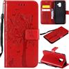 Fatcatparadise Cover per Samsung Galaxy A6 2018, Custodia Samsung A6 2018, Custodia Portafoglio a Libro in Pelle Flip Cover e TPU Silicone con Funzione Supporto Chiusura Magnetica (Rosso)
