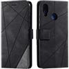 SONWO Cover per Huawei P20 Lite, Flip Caso in PU Pelle Case Cover Portafoglio Custodia per Huawei P20 Lite, [Kickstand] [Slot per Schede], Nero