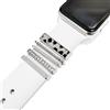 LEIXIUER Ciondoli accessori per anelli decorativi in acciaio inossidabile compatibili con cinturini in silicone Apple Watch Ciondoli per cinturino Galaxy Watch Fit per tutti i cinturini Cheetah-01