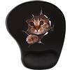 AOKSUNOVA Tappetino Mouse Ergonomico Mouse Pad con Poggiapolsi | Superficie in lycra morbida, cuscinetto in gel morbido, base in PU antiscivolo e facile da pulire