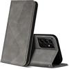 ZONNAVI Cover per Samsung Galaxy S21 Ultra 5G, Flip Custodia Pelle PU con [Slot Cart] [Supporto Stand] [Magnetica], Cover a Libro Portafoglio per Samsung Galaxy S21 Ultra 5G (Grigio)