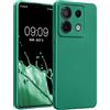kwmobile Custodia Compatibile con Xiaomi Redmi Note 13 PRO 5G / Poco X6 5G Cover - Protezione Back Case Morbida - Silicone TPU Effetto Metallizzato Verde Metallizzato