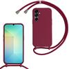 Belzsxy Cover per Samsung Galaxy A36 con Cordino, Custodia con Laccio Collana Tracolla Collo Liquido Silicone Antiurto TPU Antiurto AntiGraffio Case,Rosso