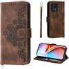 Auslbin Fiore Cover per Motorola Edge 40 pro (2023) 6.67, Slot a 5 Carte Custodia Protettiva in pelle PU Stile Vintage per Motorola Edge 40 pro 5G, Marrone