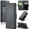 Rerzoiro Cover per Xiaomi Redmi 13C/Poco C65 Custodia Portafoglio [Blocco RFID] Premium Pelle PU Wallet Case Flip Libro con Porta Carte Slot Supporto Flip Case per Xiaomi Redmi 13C/Poco C65, Nero