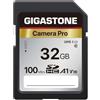 GIGASTONE Scheda di Memoria 32GB 4K Pro Series, velocità fino a 100MB/s, compatibile con Canon, Nikon, Sony, Camcorder, A1 V30 UHS-I