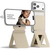 MOFT Porta Carte e Treppiede Telefono, Supporto Telefono Treppiede Smartphone Compatibile con Magsafe, MOVAS Regolabile Portafoglio Porta Carte Telefono con Forte Magnetismo (Beige Terroso)