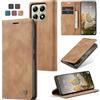 owlhold Cover Xiaomi 14T Custodia Xiaomi Mi 14T 5G Premium Pelle PU Portafoglio Flip Libro [Antiurto] [Cavalletto] [Carta Fessura] Custodia per Xiaomi 14T 5G -Marrone