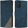 SONWO Cover per Galaxy M52 5G Custodia, Flip Caso in PU Pelle Case Cover Premium Portafoglio Custodia per Galaxy M52 5G, Slot per Schede, Supporto Stand, Blu
