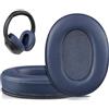 SOULWIT Cuscinetti Auricolari in Pelle di Agnello per Sony WH-XB900N/WH-CH710N/WH-CH720N/WH-RF400/MDR-RF895RK Cuffie, Padiglioni con Schiuma ad Alta Densità - Blu