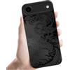Coalbooliy Custodia Per iPhone 17 Air 6,5'', Cellulare Nero Silicone Morbido Cover per telefono Aesthetic Modello Drago Disegni Protezione Fotocamera Antiurto Protettiva Case, 06