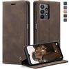 owlhold Cover per samsung A23/M23,Cover Samsung Galaxy A23/M23 Magnetica Portafoglio Flip[Antiurtoo][Cavalletto][Carta Fessura] Custodia Pelle per Samsung Galaxy A23/M23 -Caffè