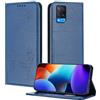 XINYEXIN Custodia per Oppo A16 / A16s / A54s, Cover a Libro in Pelle PU con Blocco RFID, Slot per Carte, Supporto, Protezione Completa Antiurto - Blu