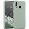 kwmobile Custodia Compatibile con Samsung Galaxy A40 Cover - Back Case per Smartphone in Silicone TPU - Protezione Gommata - verde grigio