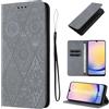 LSPCASA Protettiva Case Per Samsung Galaxy A25 5G 6.5 Pollici Pelle Artificiale Cover Samsung A25 Con Slot Per Schede Cover Galaxy A25 5G Funzione Supporto Custodia Grigio