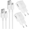 Mijun 2-Pack Caricatore USB con Cavo Ricarica Rapida per Samsung Galaxy S7 S6 Edge/S5/S4/S3/S2/Note 4/5/A03/J7/J5/J3/Tab A 7 .0 Caricatore Cellulare, Caricabatteria con 1,5m Cavo Micro USB
