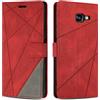 SONWO Cover per Galaxy A5 2016 Custodia, Flip Caso in PU Pelle Case Cover Premium Portafoglio Custodia per Galaxy A5 2016, Supporto Stand, Slot per Schede, Rosso