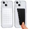 Knrlqim 2 Ventosa per Telefono,Ventose per Telefono in silicone,Compatibile con Tutti i Modelli,Porta Smartphone per Selfie e Video,Hands-Free, Accessori Telefono(Trasparente & Nero)